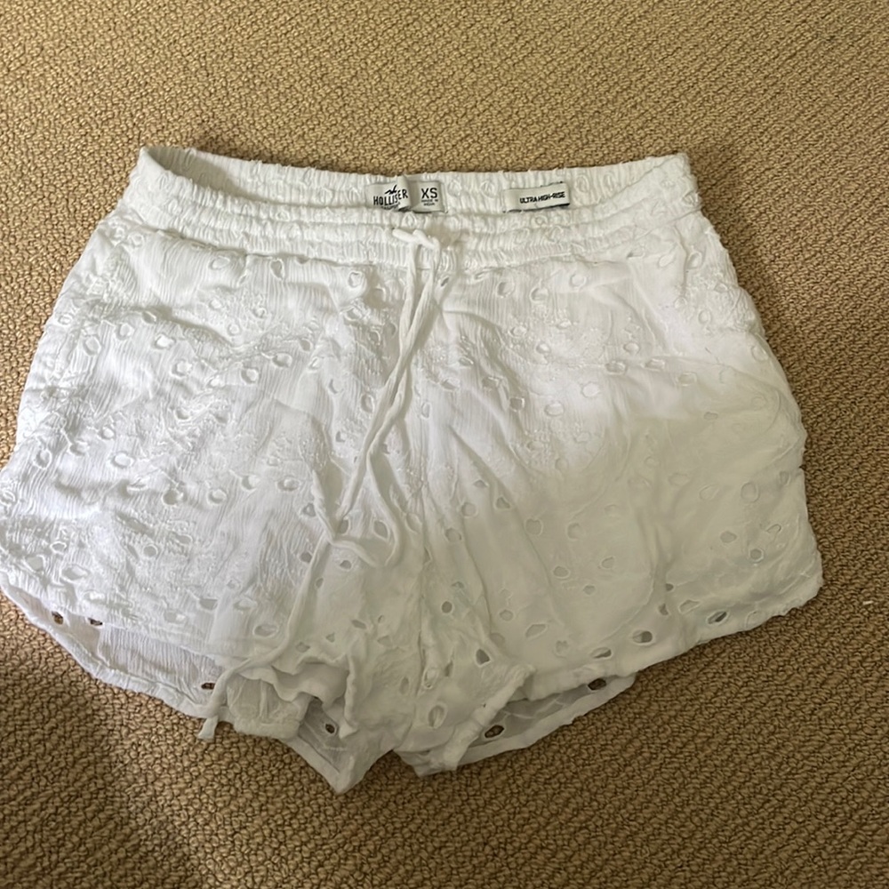Hollister white shorts